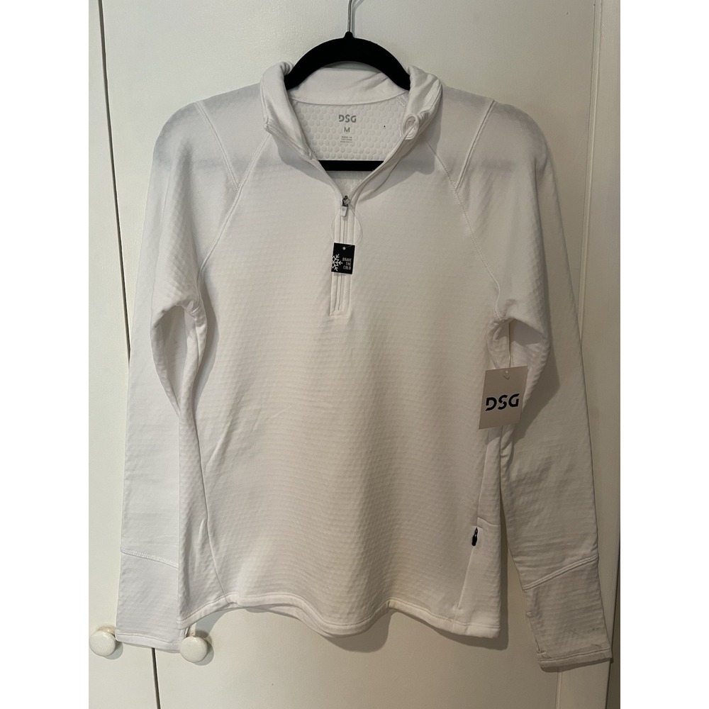 DSG Run Grid 1/4 Zip Gray Size Medium L/S Lightweight Pullover Womens‎ Cold Dust